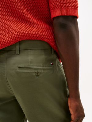 khaki brooklyn 1985 slim fit chino short voor heren - tommy hilfiger