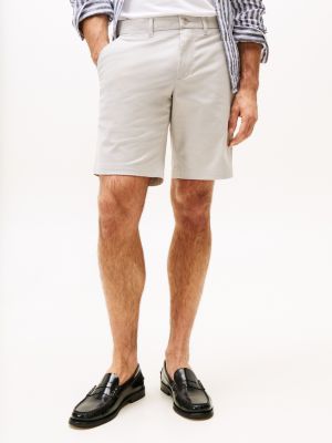 grey brooklyn 1985 slim chino shorts for men tommy hilfiger