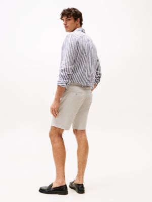 grau brooklyn 1985 slim fit chino-shorts für herren - tommy hilfiger