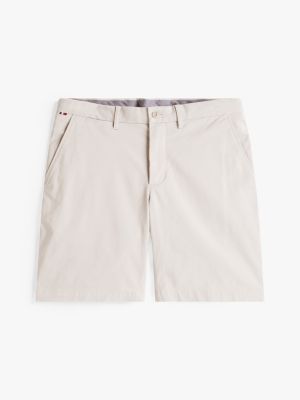 grijs brooklyn 1985 slim fit chino short voor heren - tommy hilfiger