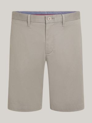 shorts chino brooklyn 1985 collection slim fit grigio da uomini tommy hilfiger