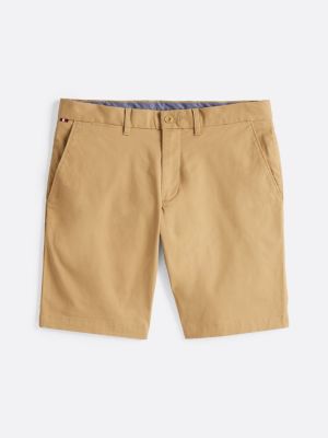 beige brooklyn 1985 slim fit chino short voor heren - tommy hilfiger