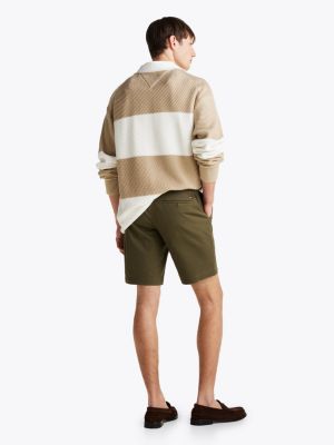 shorts chino brooklyn 1985 collection slim fit verde da uomini tommy hilfiger