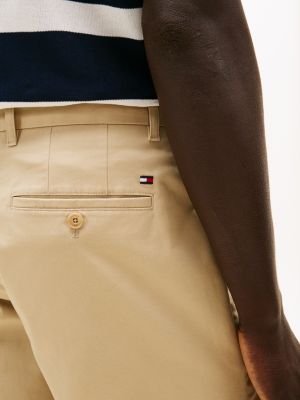 beżowy szorty chino brooklyn 1985 dla mężczyźni - tommy hilfiger