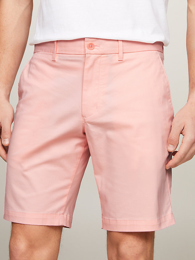 pink brooklyn 1985 collection chino shorts for men tommy hilfiger
