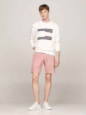 roze 1985 collection brooklyn slim chino short voor heren - tommy hilfiger