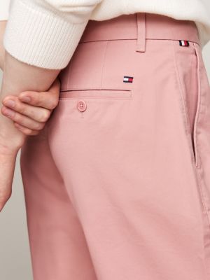 roze 1985 collection brooklyn slim chino short voor heren - tommy hilfiger