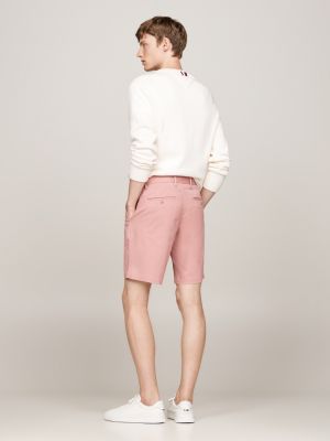 roze 1985 collection brooklyn slim chino short voor heren - tommy hilfiger