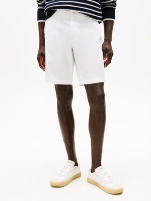 shorts chino brooklyn 1985 slim fit bianco da uomini tommy hilfiger