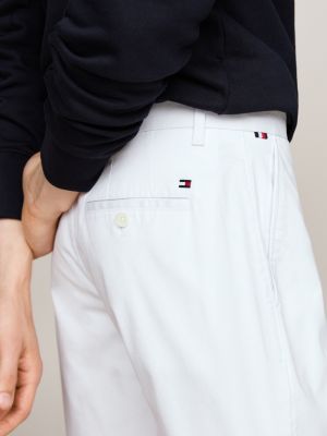 shorts chino brooklyn 1985 slim fit bianco da uomini tommy hilfiger