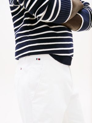 wit brooklyn 1985 slim fit chino short voor heren - tommy hilfiger