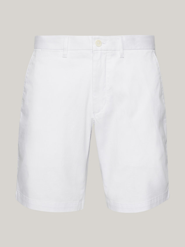 white 1985 collection regular fit shorts for men tommy hilfiger