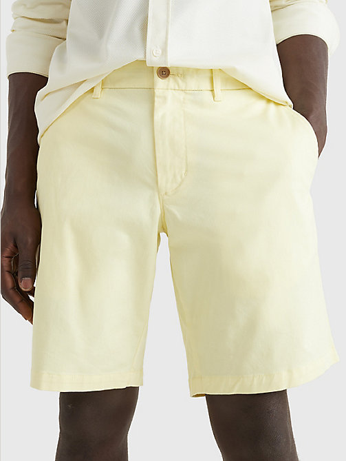 yellow 1985 collection organic cotton shorts for men tommy hilfiger