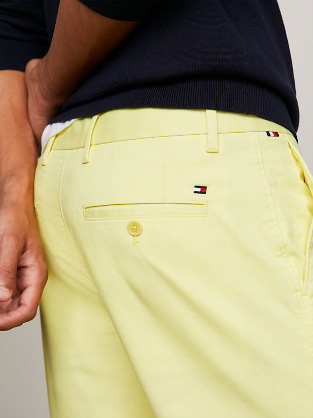 yellow 1985 collection regular fit shorts for men tommy hilfiger