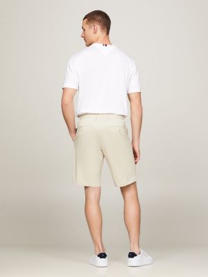 pantalón chino corto harlem recto 1985 collection beige de hombres tommy hilfiger