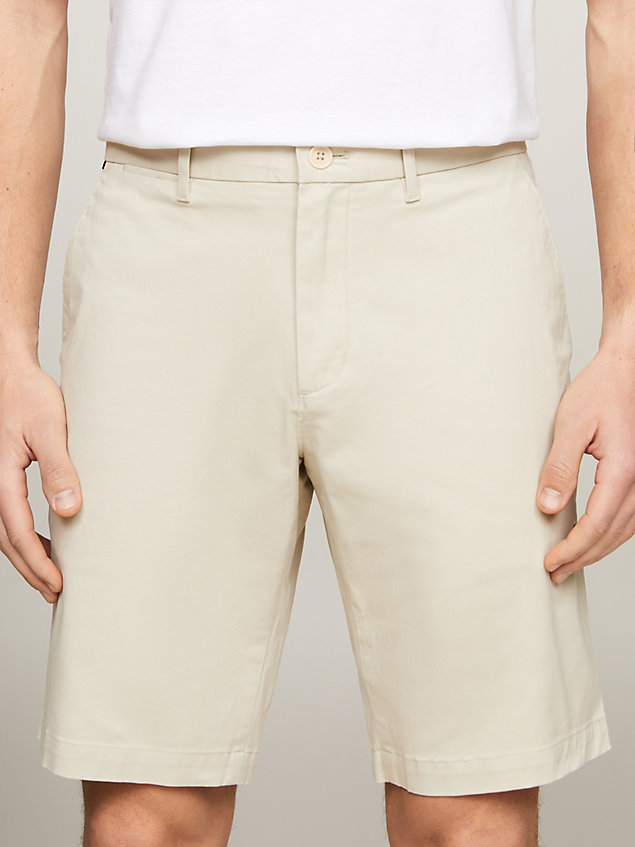 beige harlem 1985 collection relaxed chino shorts for men tommy hilfiger
