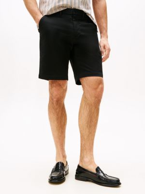 black 1985 harlem relaxed chino shorts for men tommy hilfiger