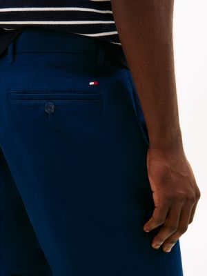 short chino décontracté harlem 1985 bleu pour hommes tommy hilfiger