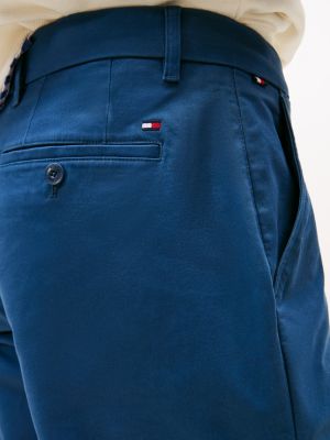 blauw harlem 1985 relaxed fit chino short voor heren - tommy hilfiger