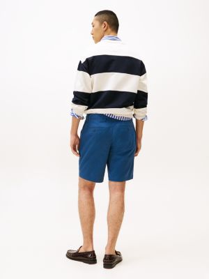 blauw harlem 1985 relaxed fit chino short voor heren - tommy hilfiger