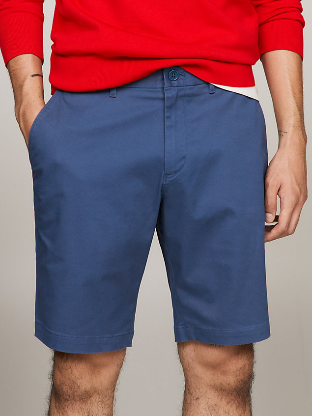 shorts chino harlem 1985 collection relaxed fit blue da uomini tommy hilfiger