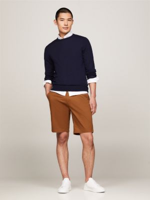 brown 1985 collection straight chino shorts for men tommy hilfiger