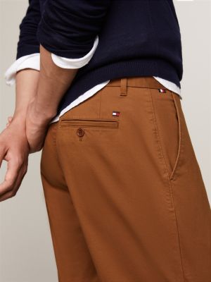 brown 1985 collection straight chino shorts for men tommy hilfiger