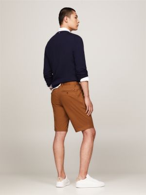 brown 1985 collection straight chino shorts for men tommy hilfiger