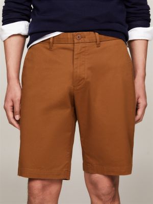 brown 1985 collection straight chino shorts for men tommy hilfiger