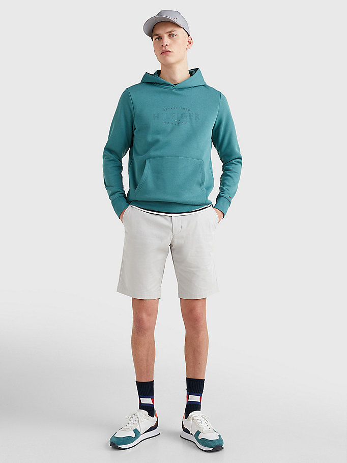 grey 1985 collection harlem relaxed fit shorts for men tommy hilfiger
