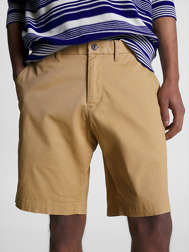 khaki 1985 collection harlem relaxed fit shorts for men tommy hilfiger