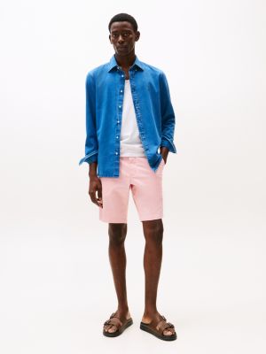 pink harlem 1985 relaxed fit chino short voor heren - tommy hilfiger