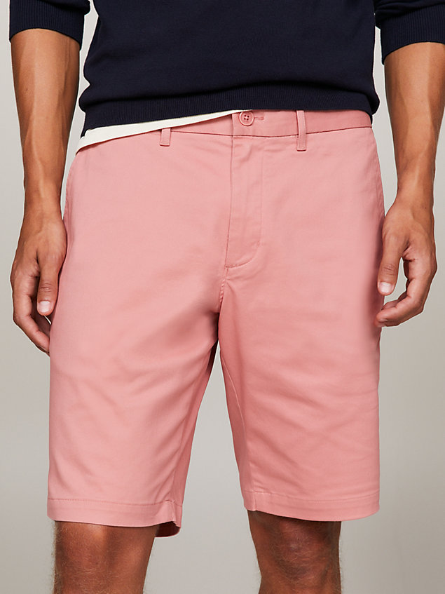 shorts chino harlem 1985 collection relaxed fit pink da uomini tommy hilfiger