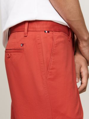 pantalón chino corto harlem recto 1985 collection roja de hombres tommy hilfiger