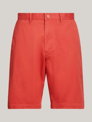 pantalón chino corto harlem recto 1985 collection roja de hombres tommy hilfiger