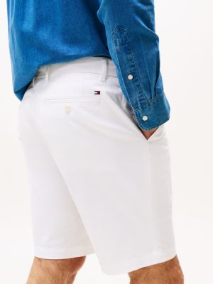 white 1985 harlem relaxed chino shorts for men tommy hilfiger
