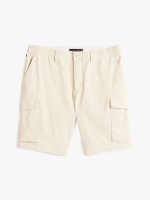 beige harlem 1985 relaxed cargo shorts for men tommy hilfiger