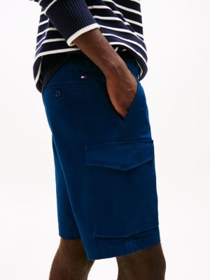 blauw harlem 1985 relaxed fit cargoshort voor heren - tommy hilfiger