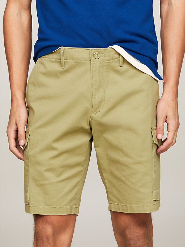 green 1985 collection harlem relaxed cargo shorts for men tommy hilfiger