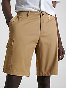 khaki 1985 collection harlem relaxed cargo shorts for men tommy hilfiger