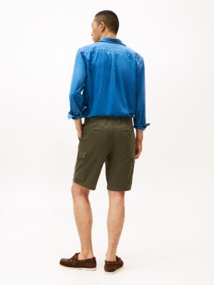 khaki 1985 collection relaxed cargo shorts for men tommy hilfiger