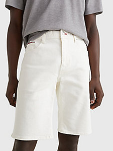 denim brooklyn white denim shorts for men tommy hilfiger