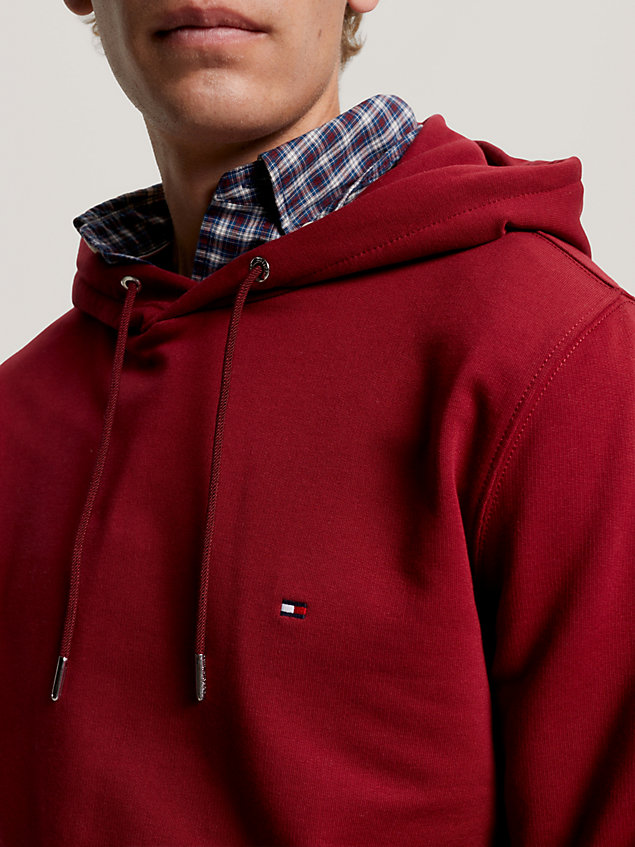 red 1985 collection drawstring hoody for men tommy hilfiger