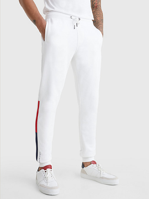 white signature detail joggers for men tommy hilfiger