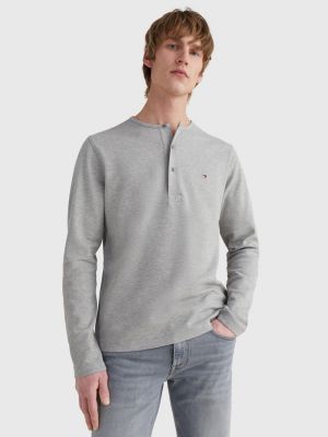 TOM TAILOR Jungen Langarmshirt Mit Henley-Kragen - Bequemes Basic Aus Baumwolle In Waffel-Optik