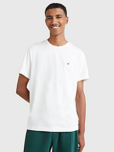 white 1985 collection supima cotton t-shirt for men tommy hilfiger