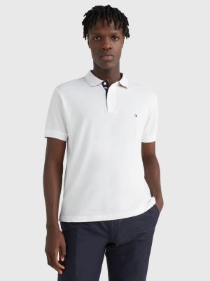Contrast Placket Regular Fit Polo | WHITE | Tommy Hilfiger