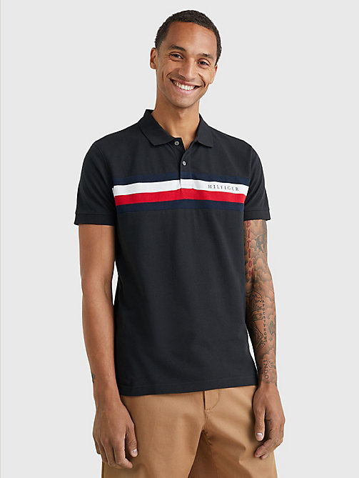 Tommy Hilfiger Mens Polo Shirt Classic Fit Interlock Short Sleeve Flag Logo New 