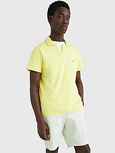 yellow th flex slim fit polo for men tommy hilfiger