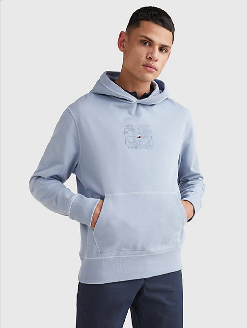blue earth graphic hoody for men tommy hilfiger